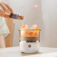 Mini humidificateur d'air USB diffuseur d'huile essentielle de pierre de sel de l'Himalaya humidificateur d'aromathérapie