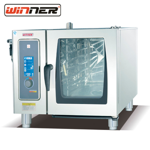 <span class=keywords><strong>Four</strong></span> à convection combiné vapeur commercial à 4 plateaux, chauffage rapide, acier inoxydable, <span class=keywords><strong>6</strong></span> kW, système de nettoyage automatique intégré - Product Image 1