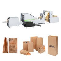 ROKIN BRAND SOSroll mini petite machine artisanale de fabrication automatique de sacs en papier à fond carré brun avec fenêtre