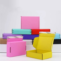 Boîte personnalisée haut de gamme en carton ondulé écologique, matériaux recyclés, revêtement UV, auto-érection, fond à verrouillage automatique, pour aliments et cadeaux