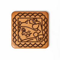 Broche Anime Mignonne en Métal Moderne, Motif Gaufré Irrégulier, Texture Biscuit, pour Sac et Vêtements