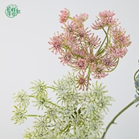 Fleur artificielle Orlaya Grandiflora Queen Anne's Lace de 69 cm à tige courte pour bouquet de mariage, arrangement domestique, vente en gros