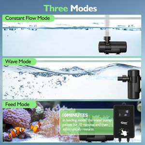 Bomba de Agua Sumergible Hygger de 15W-100W, 3430GPH, con Controlador de Flujo Ajustable para Acuarios - Product Image 3