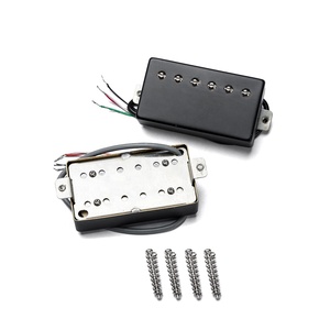 Pastillas Humbucker Alnico <span class=keywords><strong>V</strong></span> de Alta Calidad Hechas a Mano, Juego de Pastillas <span class=keywords><strong>Vintage</strong></span> para <span class=keywords><strong>Guitarra</strong></span> Eléctrica LP en Negro - Product Image 6