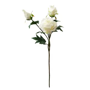 Flores artificiales para decoraciones de boda, rosas artificiales