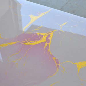 Dalles murales en PVC imitation marbre blanc artificiel, motif floral moderne pour salon, à prix abordable - Product Image 4