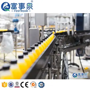 Automatic Rotary 3 in 1 Small Bottle Fresh Fruit Juice Filling Sealing Machine to Make Fruit Juice