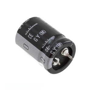 Condensador de Canal de Fabricante CAP ALUM 6800UF 20% 25V SNAP TH Through Hole LGY1E682MELZ30 6800 uF - Product Image 1