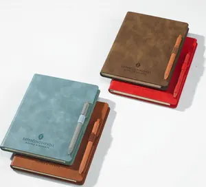 Jurnal kulit Pu kustom pencetakan kustom Notebook saku dapat digunakan kembali sesuai pesanan untuk siswa