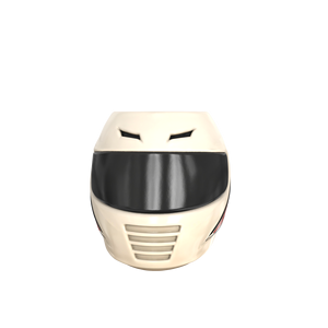 <span class=keywords><strong>Casque</strong></span> de moto intégral personnalisé en céramique avec visière crème et rayures rouges, tasse à café/bière fantaisie pour motard - Product Image 2