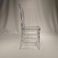 Chaise Chiavari en acrylique transparent à dossier circulaire, chaise de banquet pour mariage, hôtel, fête en plein air