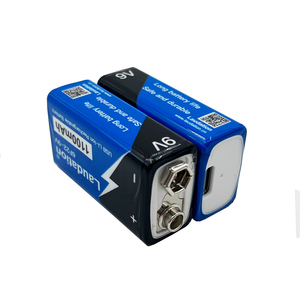 6F22 cho máy dò kim loại vạn năng Microphone điều khiển từ xa <span class=keywords><strong>9V</strong></span> Pin 1100mAh llithium có thể sạc lại pin - Product Image 2