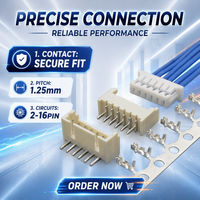 Connecteur de têtes de bornes PCB en angle droit, type DIP, à pas de 1,25 mm, simple rangée, de haute qualité, vente en gros, équivalent Molex PicoBlade