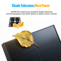 Panneau solaire en verre 200W pour connecteur, cellules HPBC 182mm, efficacité 25,8%, boîtier de jonction IP67/IP68 pour système de réseau domestique et VR (eRigid)