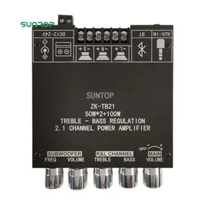 ZK-TB21 TPA3116D2 5.0 Subwoofer Amplifier Board 50WX2+100W 2.1 Channel Power Audio Stereo AMP Module