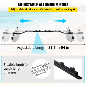 Professional PVC Inflatable Kayak Outrigger Stabilizer <b>Float</b> Kit Sidekick Arms for Canoe <b>Fishing</b> Boat - Product Image 6