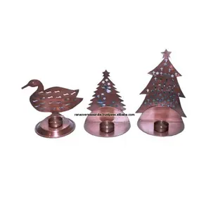 Утка и Рождественская елка, железный металлический подсвечник для чая, украшение для стола на вечеринку, свадьбу