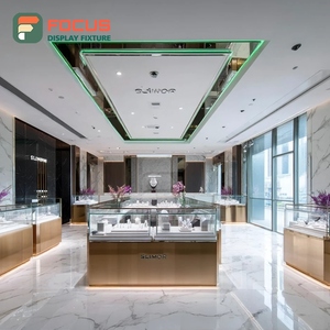 Exhibidor de Joyería Moderno para Interiores de Tiendas, Mostrador de Exhibición con Marco de Madera para Espacios de Boutique - Product Image 2