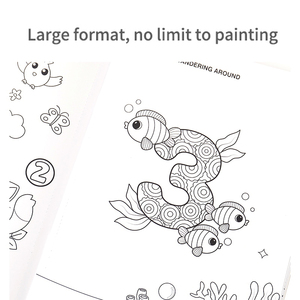 Libro <span class=keywords><strong>da</strong></span> Colorare Personalizzato con Graffiti, Pastelli, Giocattoli Educativi per Bambini, Libro Cognitivo con Numeri e Alfabeto, Simpatici Disegni di <span class=keywords><strong>Animali</strong></span> per Bambini 3-6 Anni - Product Image 2