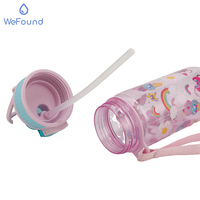 Hete Verkoop Sport Bpa Gratis Kawaii Plastic Fruitbeker Waterfles Kind Aangepast