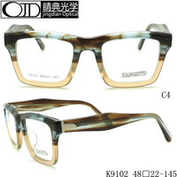 Nouvelle personnalité de la mode de haute qualité K9102 feuille d'acide acétique reconstituée faite à la main acétate montures de lunettes surdimensionnées colorées