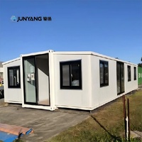 Maison conteneur préfabriquée extensible personnalisée de 20 et 40 pieds avec 3-4 chambres à coucher, type cabane, à vendre