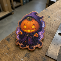 Pièce de monnaie en cuivre fin .999 de 1 oz, découpée en forme de citrouille d'Halloween, badge 3D, fantôme mignon, objet de collection, impression UV, édition limitée, cadeau