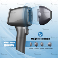 Machine d'épilation au laser diode AI professionnelle de qualité supérieure 1800W 808nm avec 4 tailles de têtes interchangeables 940nm 4 ondes permanente et indolore