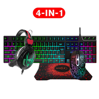 Souris et clavier de jeu RGB 2021, souris gamer filaire, clavier PC