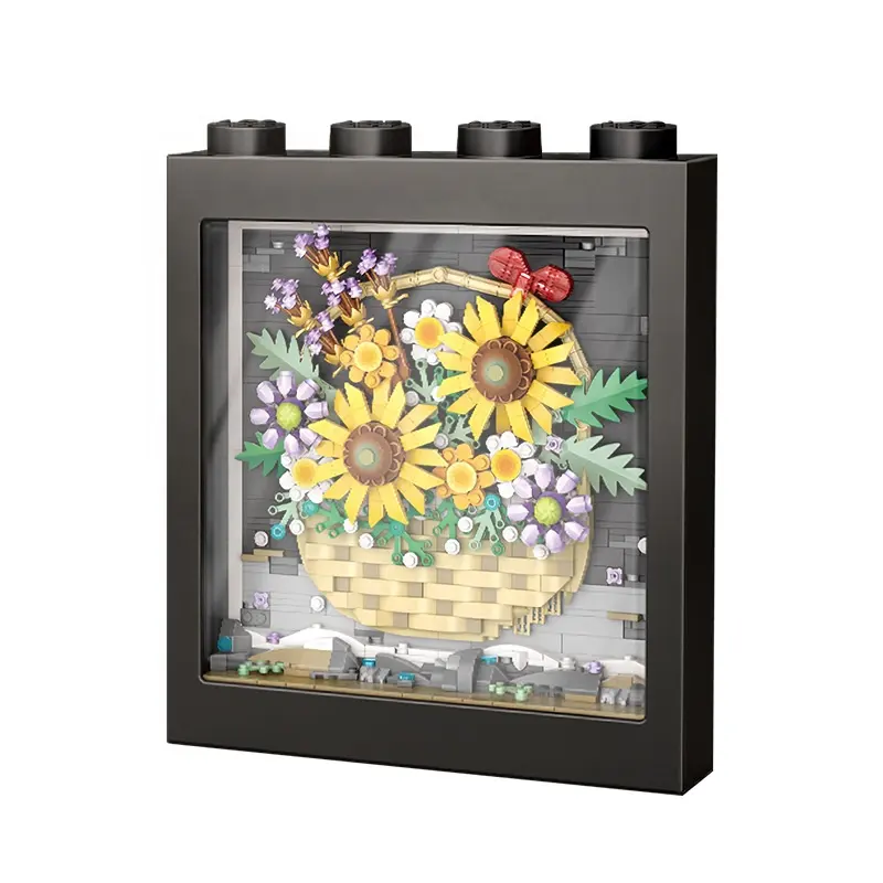 LOZ kleine Partikel Diamant Bausteine, Sonnenblumen Kunststoff Montage modell, Kinder Puzzle Spielzeug