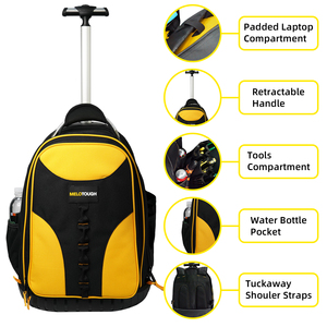 Drop Shipping Electrician <strong>Tool</strong> <strong>Bag</strong> Backpack <strong>Roller</strong> 37 Pockets with Hard EVA Base - Product Image 4