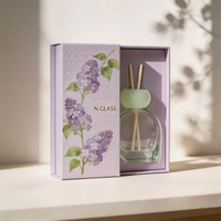 Ensemble de flacons vides pour diffuseur de parfum, aromathérapie, 75 ml, rose et jaune teinté, forme donut