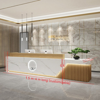 Meubles de bureau commerciaux, comptoir de réception pour hall d'hôtel, comptoir de réception pour salon de beauté, table de bar pour salle de sport et école