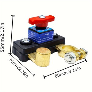 <span class=keywords><strong>Interrupteur</strong></span> de déconnexion principal de batterie, noyau en aluminium avec placage en cuivre, 12V 24V, pour la gestion des batteries - Product Image 2