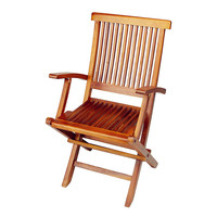 Fauteuil pliant en teck véritable, meubles en teck en bois massif pour l'extérieur et la marine