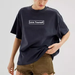 快適なコーマ綿女性Tシャツロゴカラーカスタマイズ高品質低価格女性Tシャツ