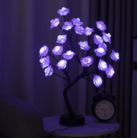 Grenzüberschreitend Beliebte DIY LED-Rosenbaum-Lampe USB-betrieben Wohnzimmer-Nachtlicht Feiertagsgeschenk Innendekoration