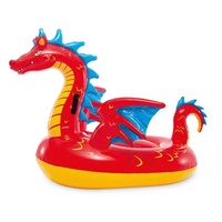 Bouée gonflable écologique pour enfants et adultes, dragon cracheur de feu, pour la piscine