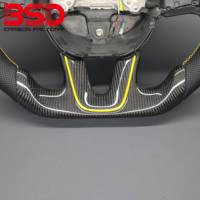 BSD Carbon für Dodge Durango RT SRT8 Hellcat Marke New Racing Style Custom Real Carbon Faser LED beheiztes Lenkrad