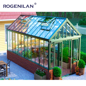ROGENILAN structure en aluminium avec double vitrage porte pliante fenêtre véranda <span class=keywords><strong>jardin</strong></span> verre maison - Product Image 3