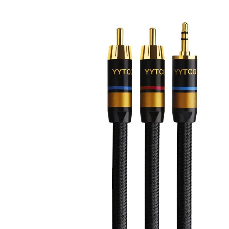 3,5 mm zu 2 RCA-Audio-Kabel mit hoher Qualität HiFi Y-Splitter Stereo-Audio-Kabel für Hörfähigen Verbinden Telefon MP3 CD PC zu Verstärker