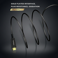 Câble HDMI 2.1 AOC à fibre optique 8K du fabricant, 48G pleine bande passante, alliage de zinc plaqué or, câble HDMI 8K60Hz, prise en charge du logo personnalisé