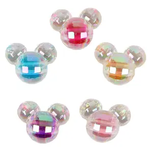 Hobbyouvrier — perles joaillerie, plaquées acrylique, couleurs Mickey, pour bricolage et fabrication de bijoux, cadeaux faits main, 520 pièces
