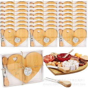 Planche à découper en bambou Duoduomu en forme de cœur, double face, pour fruits, légumes, pain, fromage, usage hôtelier - Product Image 2