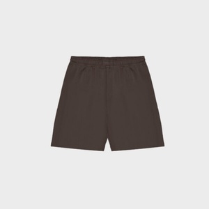 Pantalones Cortos Deportivos Casuales para Hombre con Logotipo Personalizado, Color Chocolate, Cintura Elástica y Bordado - Product Image 1