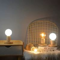 Portalámparas E27 con enchufe abierto, lámparas de mesa para cabecero de dormitorio, accesorios creativos de iluminación de cable LED, madera maciza