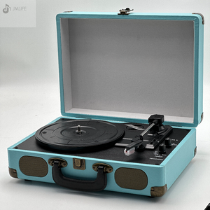 Винтажный переносной Виниловый проигрыватель для чемодана, 3-скоростной ретро-проигрыватель - Product Image 6