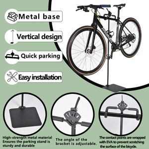 Support de support pour porte-vélos intérieur/extérieur Nouveau design <span class=keywords><strong>Rangement</strong></span> de <span class=keywords><strong>garage</strong></span> facile à utiliser avec une capacité de charge maximale de 13 kg - Product Image 4