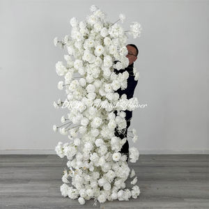 Rangée de fleurs artificielles, centre de table, décorations florales pour les événements de mariage, chemin de table, décoration florale de mariage - Product Image 6