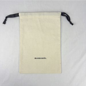 Wholesale Custom Logo Reusable Organic Cotton Jewelry Packaging Small Muslin Calico Canvas <b>Drawstring</b> <b>Pouch</b> Bag Craft - Product Image 5